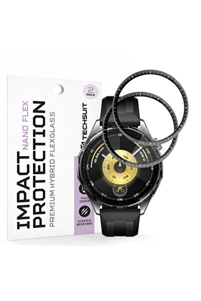 Techsuit Huawei Watch 46 χιλιοστά, Θήκη, Techsuit, Πλαστικό, Μαύρο