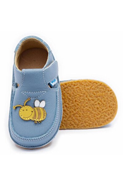 DODO SHOES Pantofi copii barefoot Albinuta Maia, Culoare Baby Blue, piele nat...