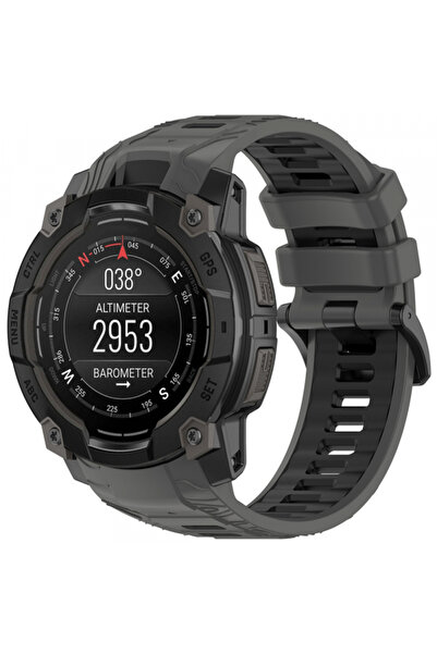 Techsuit Λουράκι για ρολόι Garmin, Techsuit, Σιλικόνης, Γκρι