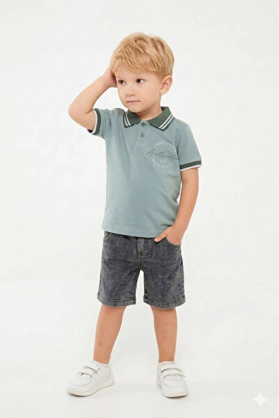 Bontino Αυθεντικό μπλουζάκι με στάμπα για αγόρια, 100% βαμβακερό, με λαιμόκοψ...