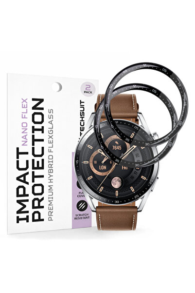 Techsuit Huawei Watch 46 χιλιοστά, Θήκη, Techsuit, Πλαστικό, Μαύρο