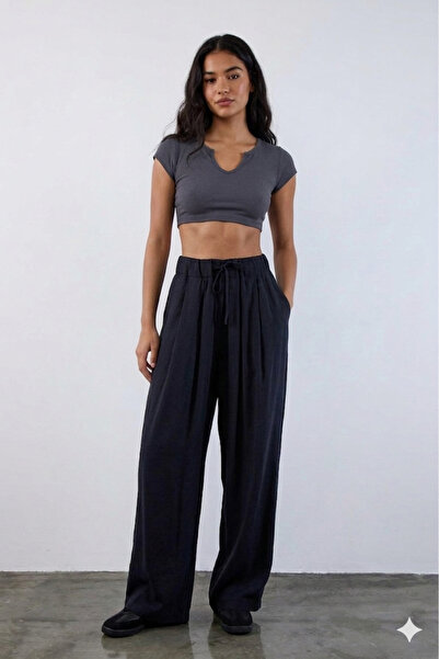 MUG collection Γυναικείο Παντελόνι Καλοκαιρινό Oversize Perry