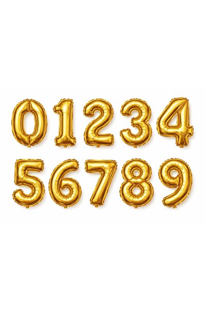 eğlencemarketi Altın 76 CM Büyük Boy Rakam Balon Doğum Günü Yaş Parti Balonu ...