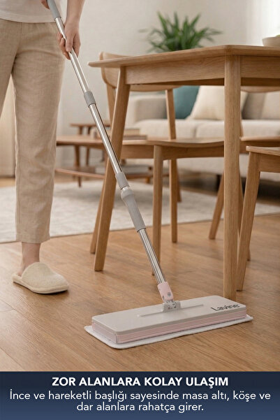 Lavine Click Mop Asansörlü Mekanizma 32cm ”4XL Kullan At Bezler İle Uyumlu” - 8 Adet Bez Hediyeli