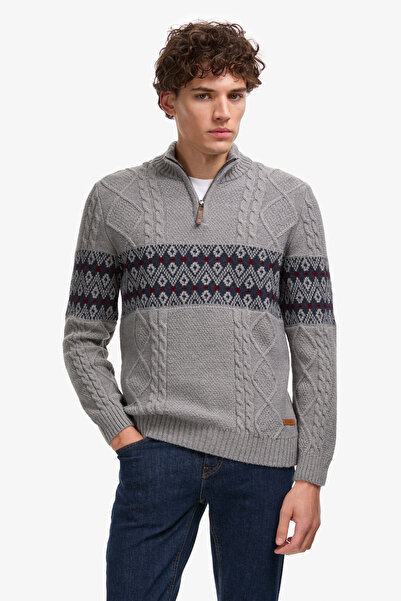 U.S. Polo Assn. Men's Gray Melange Sweater 50308325-Vr086