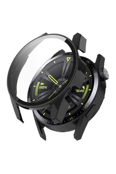 Techsuit Protectie pentru Huawei Watch 46 mm, Techsuit, Plastic, Black