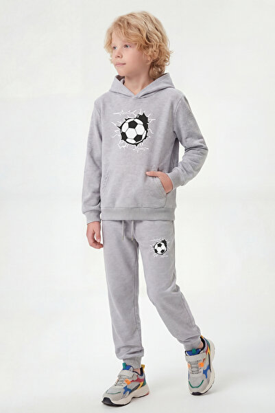 panios kids Σετ αθλητικής φόρμας για αγόρια με κουκούλα, τσέπη καγκουρό και λ...