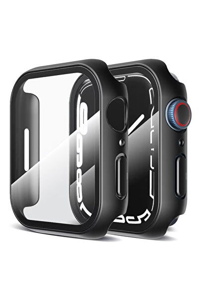 Techsuit Προστασία για Apple Watch 45 χιλ., Techsuit, Πλαστικό, Μαύρο