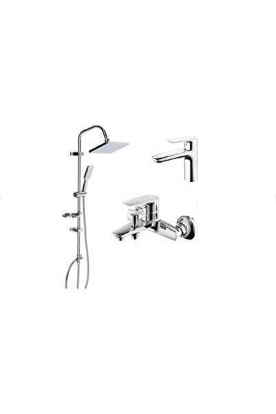 Creavit SH630 3'lü Solo Duş Seti ,Solo Lavabo ,Solo Bataryası SET