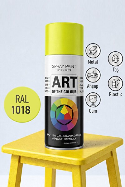 NZB Sarı Prof. Sprey Boya Metal Ahşap Taş Plastik ve Cam Yüzeylere Uygun Spra...