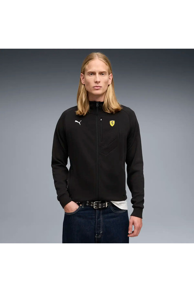 Puma Ferrari HDD PM1 Μπουφάν Ανδρικό Μαύρο με Φερμουάρ