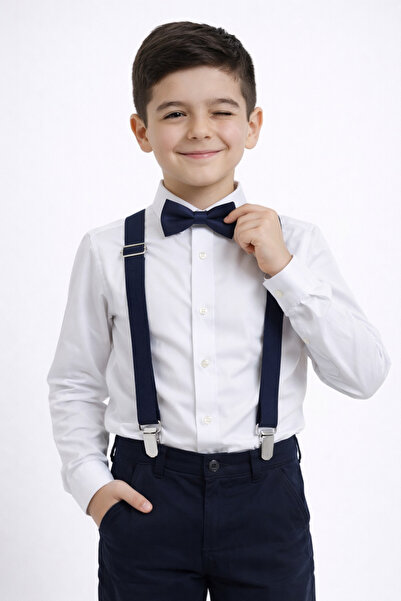 tinytrends Σετ μακρυμάνικο πουκάμισο και παπιγιόν για αγόρια