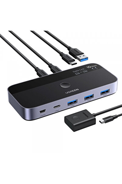 OEM Διακόπτης USB UGREEN Cm691 (45784), 3 x USB-A 3.2 - 1 x USB-C - 1 x Mini ...