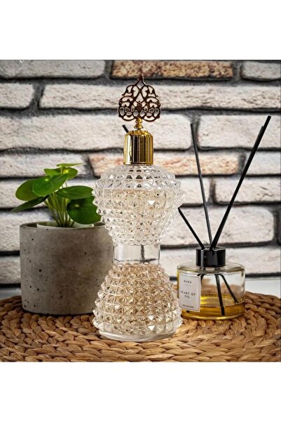 BÜYÜK ATİK Gold Kapaklı Cam Kolonya Şişesi 225 ml