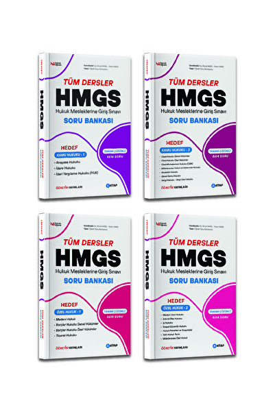 hukuk öğretir HMGS 4 CİLT TAM KAPSAM SORU BANKASI SETİ 4614 SORU