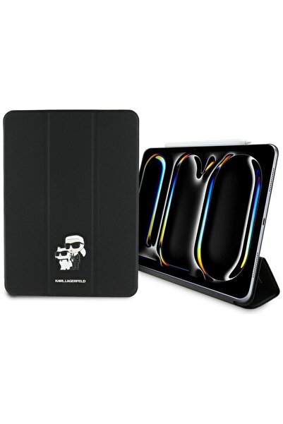 Karl Lagerfeld Θήκη για iPad Pro 11 2024, Καρλ Λάγκερφελντ, Πίσω Κάλυμμα, Μαύρο
