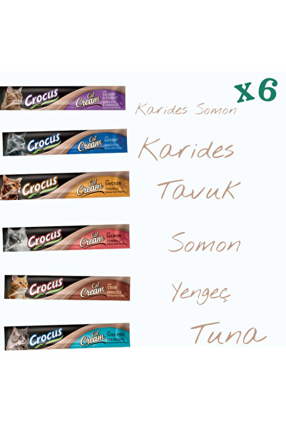 Crocus Kedi Kreması Ödülü Karışık 6x15gr