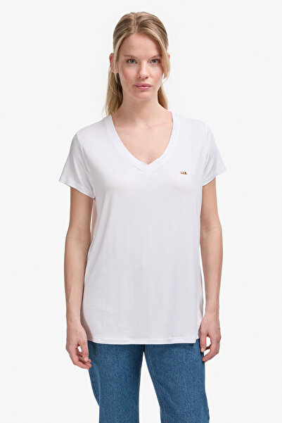 U.S. Polo Assn. Women's White Basic T-Shirt 50323448-Vr013