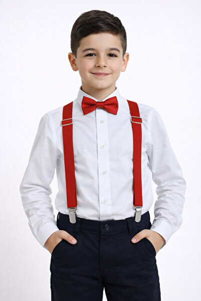 tinytrends Σετ μακρυμάνικο πουκάμισο και παπιγιόν για αγόρια