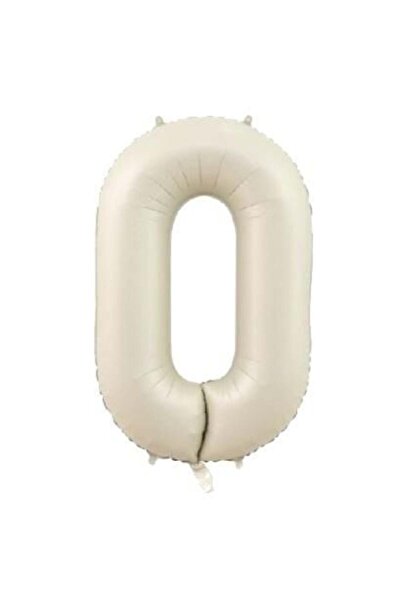 eğlencemarketi Krem Bej 76 CM Büyük Boy Rakam Balon Doğum Günü Yaş Parti Balo...