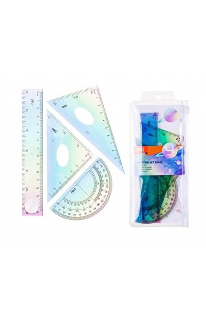 Deli Σετ γεωμετρίας 4 τεμαχίων, πολύχρωμο