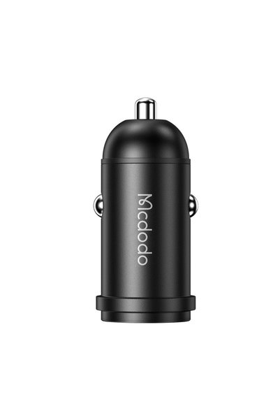 Mcdodo Încărcător auto Seria Obsidian (CC-7491) - Type-C, PD30W, Smart IC, Dimensiune mini, 1.2m - Negru