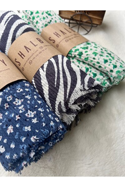 shalby Șal pliat cu model hijab (SET DE 3)