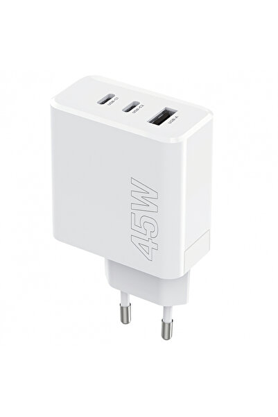 OEM MaXlife Mxtc-07-45ACC Τροφοδοτικό, 45W, 3A, 1 X USB-A - 2 X USB-C, Λευκό