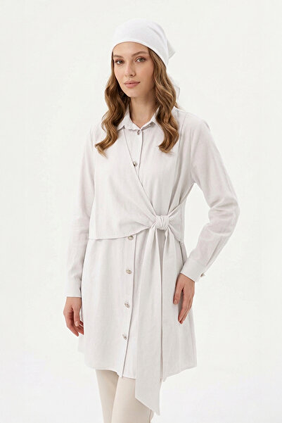 Lale Butik Πουκάμισο Levidor με βολάν 230109 Λευκό