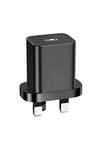Baseus - Wall Charger Super si (Ccsup-K01) - Uk Plug, USB-C, Quick Charge 20W...