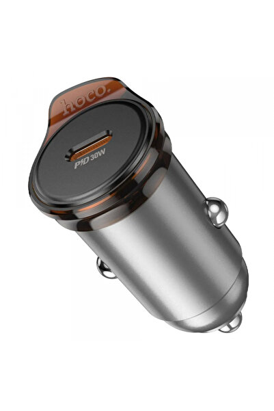 OEM HOCO Nz16 Φορτιστής Αυτοκινήτου, 30W, 3A, 1 X USB-C, Γκρι