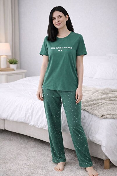 CANİX KİDS Γυναικείο σετ πιτζάμες με κοντό μανίκι και σχέδιο καρδιάς