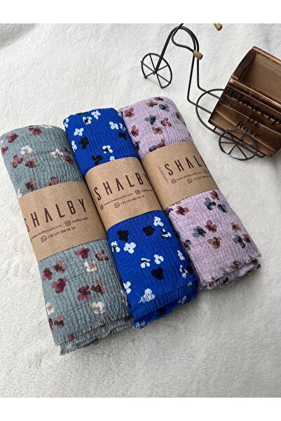 shalby Tesettür Desenli Bürümcük Şal (3 LÜ SET)