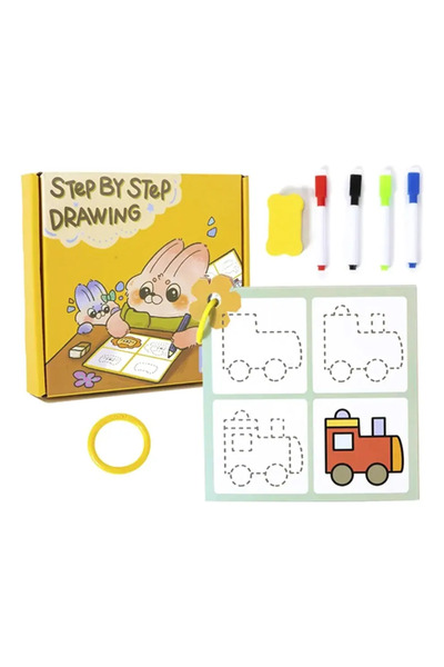 Toybox كتاب تدريب على الرسم للأطفال، مجموعة تعليمية للتحكم باليد وتعلم الرسم ...