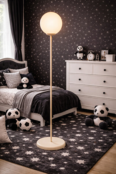 Natiorj Camlı Model Renkli Lambader Çocuk Odası Yatak Odası Ofis Şık Lambader