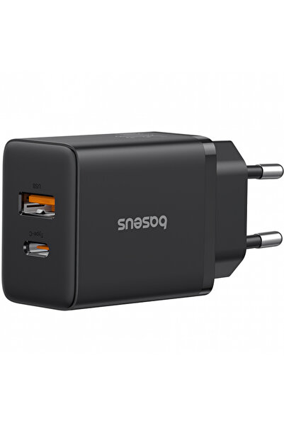 Baseus Cube Power Adapter, 20W, 3A, 1 X USB-A - 1 X USB-C, Black P10111403113-00