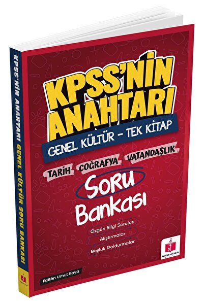 Anahtar Kitap 2026 KPSS'nin Anahtarı Genel Kültür Tek Kitap Soru Bankası Tari...