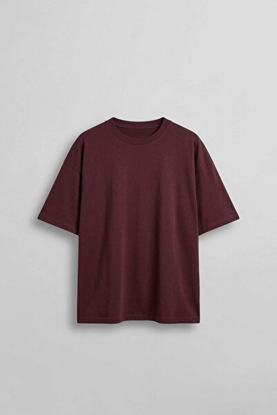 ablukaonline Ανδρικό T-Shirt Oversize Basic 100% Βαμβακερό Κόκκινο