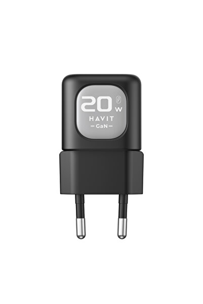 OEM Havit - Φορτιστής Τοίχου (Uc220 Eu) - USB, USB-C, GAN, 20W - Μαύρο / Γκρι