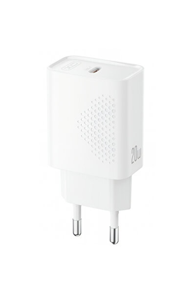 OEM XO Design Φορτιστής USB-C L160, 20W, 3A, 1 θύρα USB-C, Λευκό