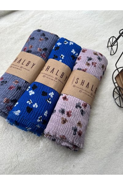 shalby Șal pliat cu model hijab (SET DE 3)