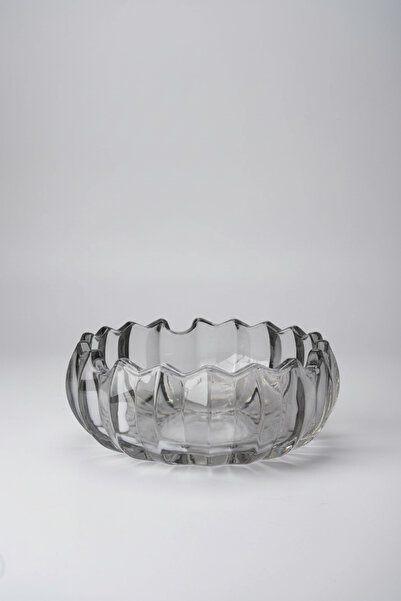 İpek Porselen Μοντέρνας Σχεδίασης Διαφανές Γυάλινο Τασάκι 15,4 εκ.