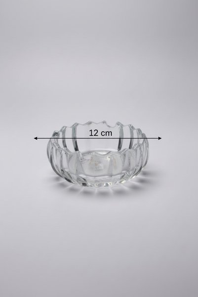İpek Porselen Scrumieră din sticlă transparentă cu design modern 12 cm