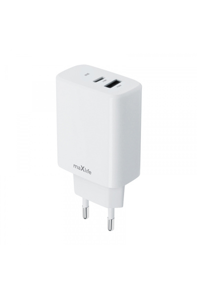 OEM MaXlife Mxtc-10-30AC Τροφοδοτικό, 30W, 3A, 1 Θύρα USB-A - 1 Θύρα USB-C, Λ...