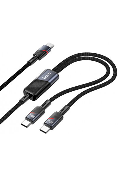 OEM Καλώδιο Δεδομένων και Φόρτισης USB-C - 2x USB-C HOCO U139 2 σε 1, 100W, 1...