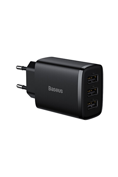 Baseus - Wall Charger Compact (Ccxj020101) - Universal Compatibility, 3 X USB...