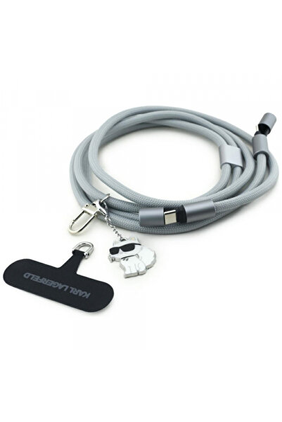 Stef's Cat Καλώδιο Δεδομένων και Φόρτισης USB-C - USB-C με Γούρι Karl Lagerfe...