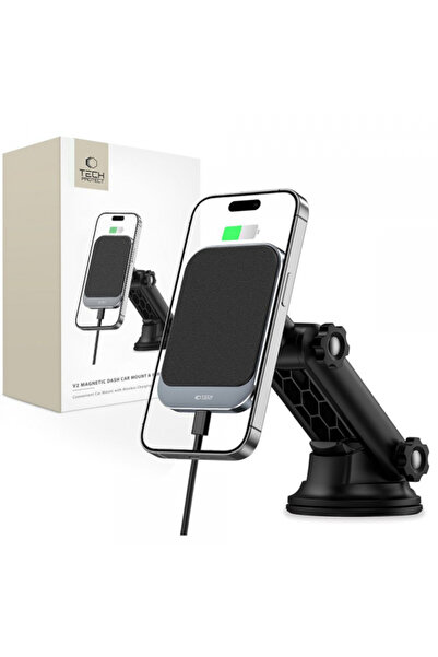 Tech-Protect Incarcator Auto Wireless MM15W-V2, 15W, 1.67A, Negru