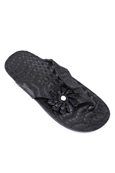 mm Papuci de dama, flip -flop , cu decor floare LB-A46-BLACK