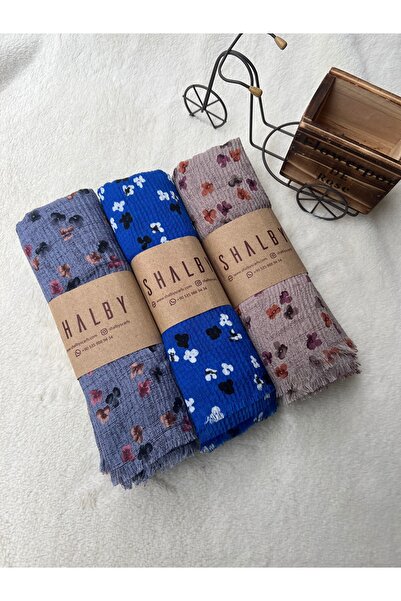 shalby Hijab Patterned Wrinkled Shawl (Set of 3)